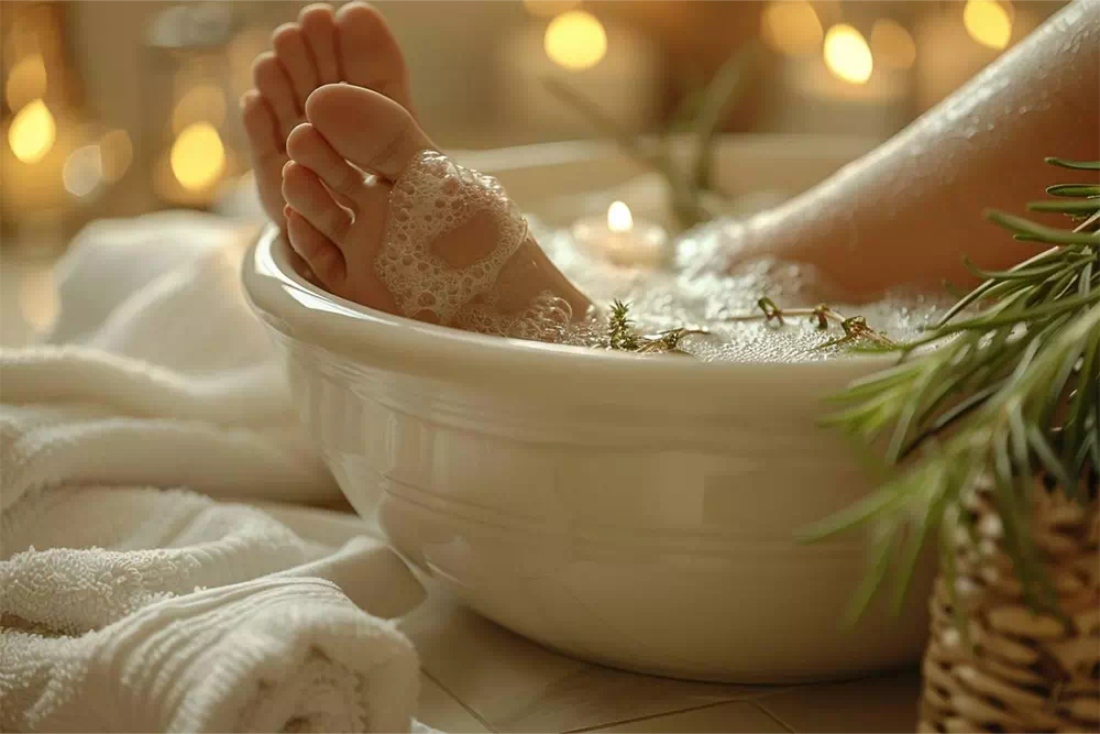Remède pieds gonflés