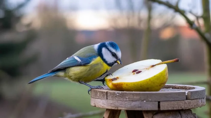 Poire oiseaux hiver